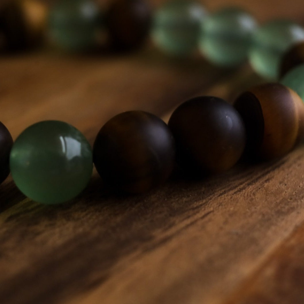 AVENTURINE AND TIGERS EYE BRACELET