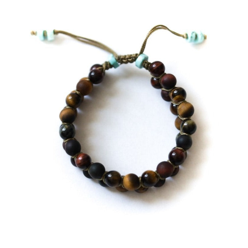 TIGERS EYE DOUBLE SHAMBALLA BRACELET